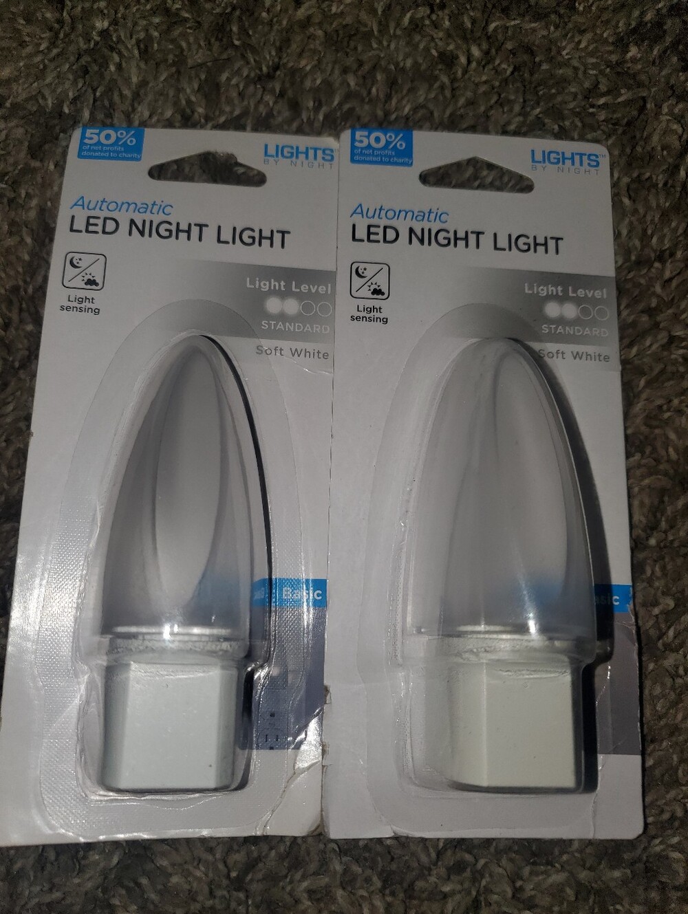 Automatic LED Night Light - Soft White 2pk